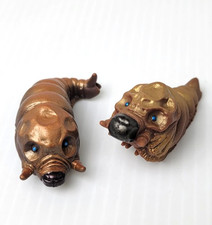 Mothra Larva 1.5" Finger Puppet SD Mini Set Bandai Godzilla VS Mothra 1992