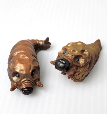 Mothra Larva 1.5'' Finger Puppet SD Mini Set Bandai Godzilla VS Mothra