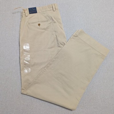 NWT Brooks Brothers Men's 42x32 Khaki Chinos Pants Brooksgate Cotton Stetch