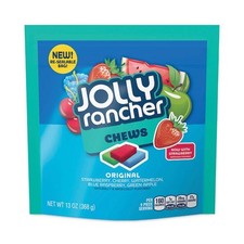 Jolly Rancher 24600300 Chews Candy, Assorted Flavors, 13 oz Pouches, 4/Carton