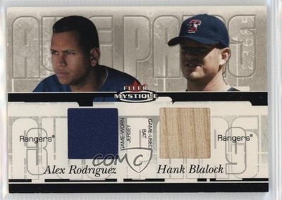 2003 Fleer Mystique Awe Pairs Memorabilia /100 Alex Rodriguez Hank Blalock 0o4t