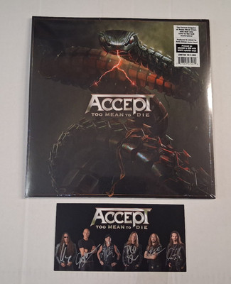 (LP) ACCEPT - Too Mean To Die / Colored / Ed. 2,000 / + SGINED Card / NEW