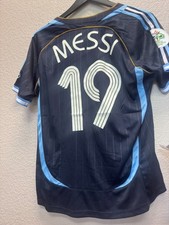 2006 Argentina Away Retro Jersey Messi #19 Short Sleeve Reissue Replica Size XL