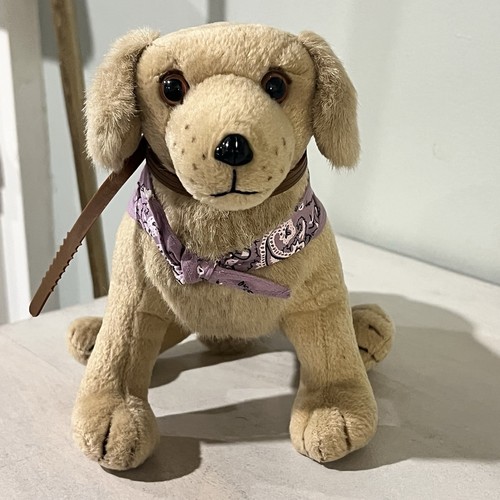 American Girl Sandy Golden Retriever Poseable Plush Dog w/Bandana 7" X 9"