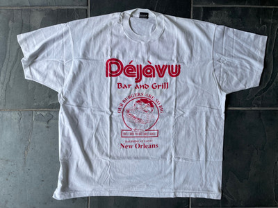 Retro Vintage 1990's Deja Vu Bar & Grill New Orleans Shirt Dauphine at Conti XXL