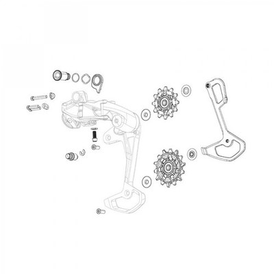 SCHRAUBENSATZ MONTAGE SCHALTWERK HINTEN SRAM X01 EAGLE AXS - 11.7518.092.001 -