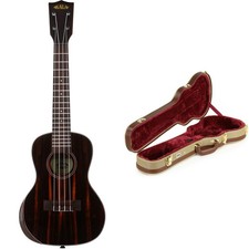 Kala KA-PX-EBY-C Premier Exotic Ebony Concert Ukulele with Hard Case