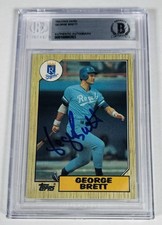 1987 Topps George Brett #400 BAS AUTHENTIC AUTO Baseball Card HOF Royals Vintage