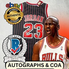 BECKETT Michael Jordan signed Jersey Bulls autograph Black MINT CONDITION 