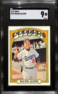1972 Topps #749 Walt Alston HOF MG SGC 9 MINT C104921