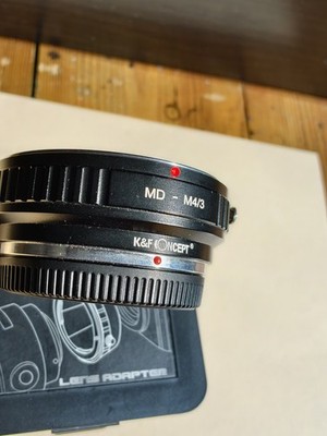 K&F Concept Adapter für Minolta MD Objektiv auf M43 MFT Mount Kamera