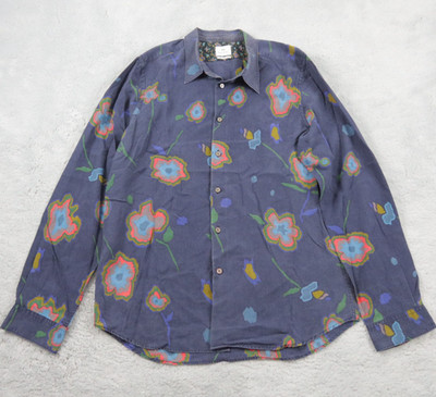 Vintage Paul Smith Herren Gr. L Hemd Designershirt Floral Freizeit Smart Casual