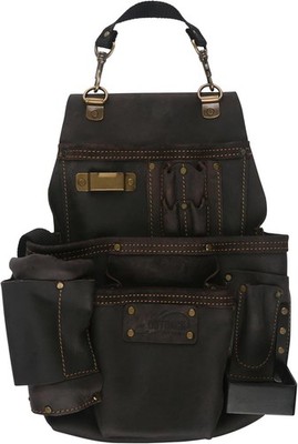 Pro 14 Pocket Tool Bag Oil Tanned Leather for Maintenance Technician Tools wi...