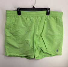 Polo Ralph Lauren Swim Trunks Mens XL 7" Green Lined Board Shorts