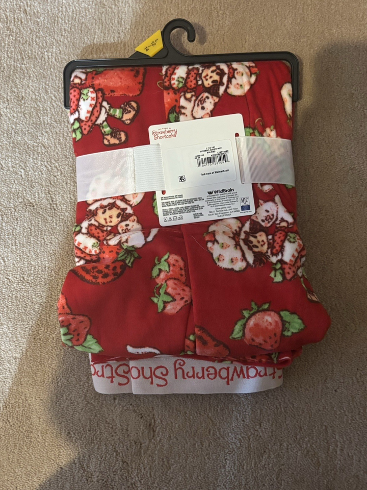 NEW, STRAWBERRY SHORTCAKE Women's Size L Soft Sleep Pajama Pants With ...