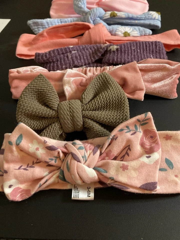 Baby Headbands Lot 8 Variety Colors And Brands 3-6 Months And Up - Image 2 of 4