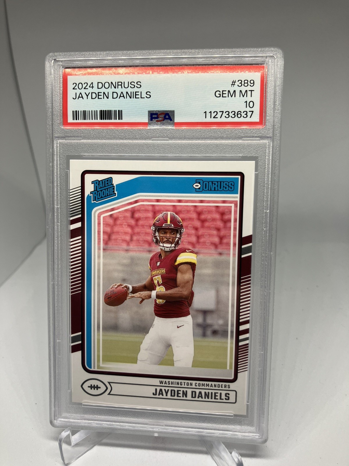 2024 Panini Donruss Optic Jayden Daniels Base Rookie RC #248 PSA 10