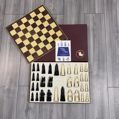 Vintage The Royal Game of Chess Plastic Chessmen By Kingsway Complete