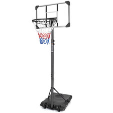 Portable Basketball System 28in Basketball Goal Height Adjustable 5.6ft to 7ft