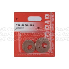 Assorted Copper Washers 4 Pieces 8mm 10mm 12mm Garage Workshop - Auto Bar 257