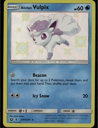 Alolan Vulpix SV8/SV94 Hidden Fates Shiny Holo Rare