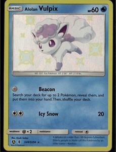 Alolan Vulpix SV8/SV94 Hidden Fates Shiny Holo Rare