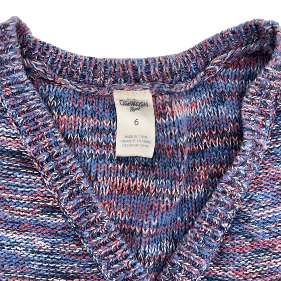 Suéter Cárdigan OshKosh B'gosh Niñas Púrpura Multicolor Botón Frontal Talla 6 Foto 2 de 4