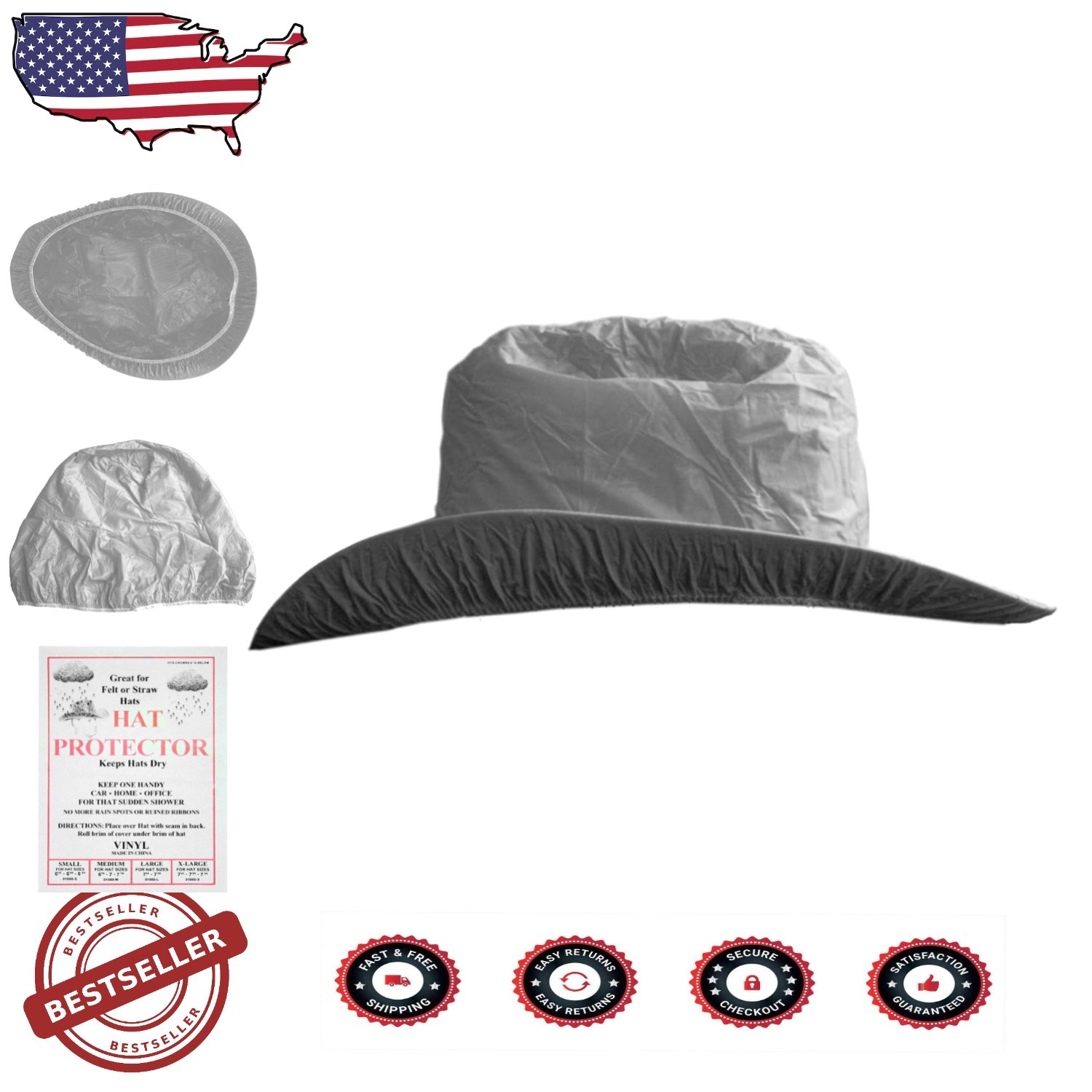 Twister Hat Rain Protector in Multiple Sizes for Sports Fans and Players