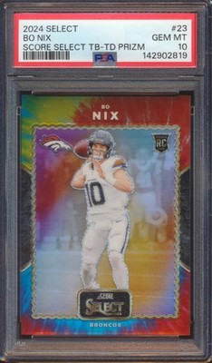 2024 PANINI SELECT BO NIX SCORE TIE DYE PRIZM ROOKIE /25 PSA 10!