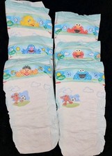 Lot 6 Set Different 2009 Vintage Pampers Baby Dry Size 5 Diapers Sesame Street