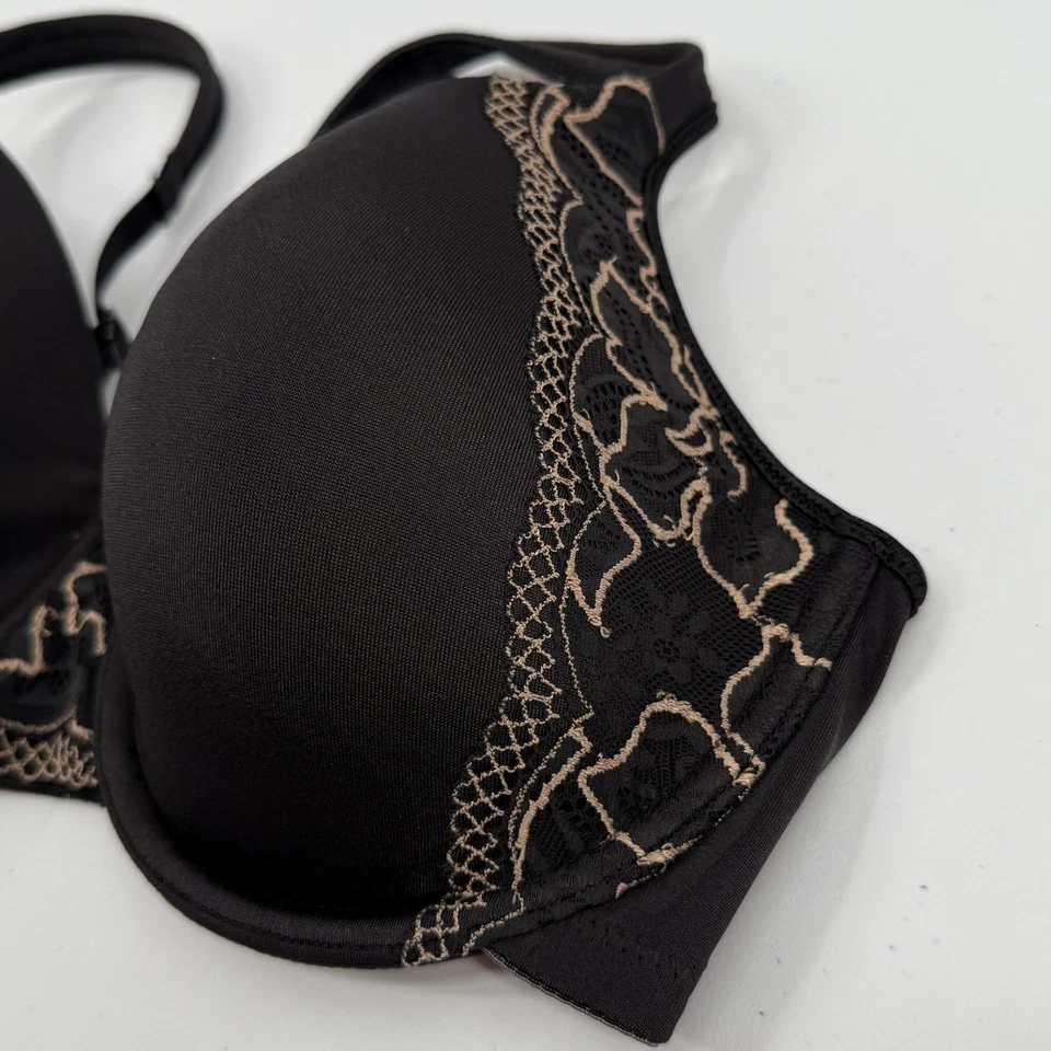 Bali One Smooth U Side Support Underwire Bra 36D Black Lace Style 3547 - Image 4 of 4