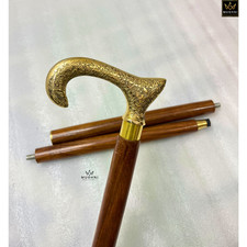 Walking Cane Antique Handmade Stick Vintage Victorian Gift For Dad Hand Engraved