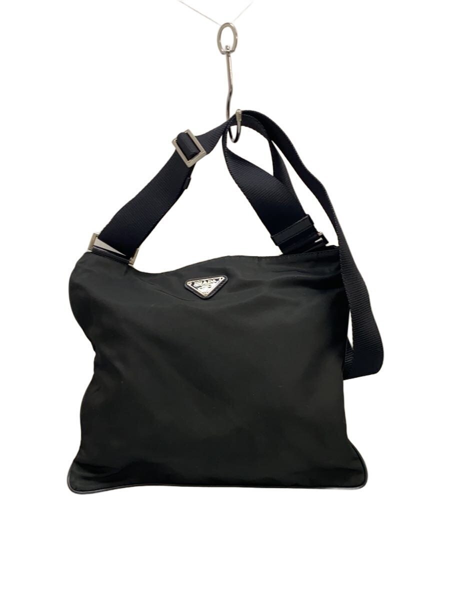 PRADA Shoulder Bag Nylon BLK Solid Triangle Logo - image 1