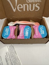 Gillette VENUS Comfort Glide 1 Razor & 4 Cartridges W Gel Bar - NEW!