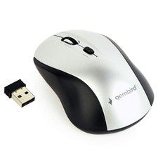 Image of Gembird MUSW-4B-02-BS – Mouse (Ambidextrous, Optical, RF Wireless + USB, 1600 DP