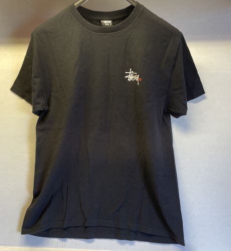 Stüssy, 💥Vintage 2000s Stussy Big Logo T-Shirt Black Size Large 90s Excellent