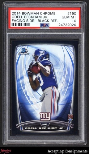 2014 Bowman Chrome Black Refractor #190 Odell Beckham Jr. RC Rookie /299 PSA 10