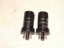 2 x JAN-CKR-6J5 Ken-Rad Tubes*Very Strong Matched Pair*Military Specs*#7