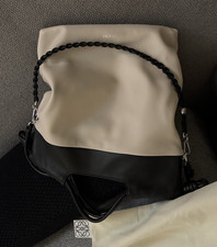 Loewe Damen Schultertasche Leder Beige/Schwar...