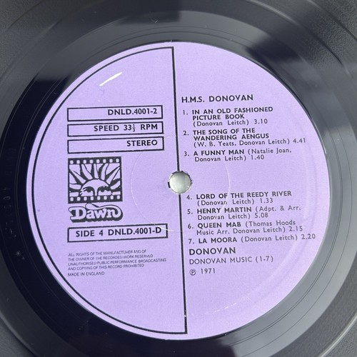 Donovan H.M.S. Donovan Double LP Vinyl Purple Labels EX/EX Record ALbum DNLD4001 - Picture 14 of 23