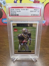 2006 Topps Reggie Bush Rookie Card. PSA GEM 10. New Orleans Saints.