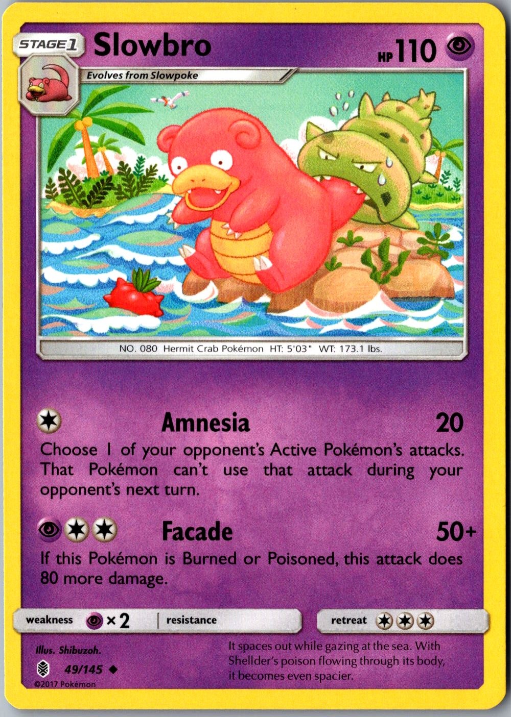 Slowbro 49/145 Uncommon Guardians Rising Lightly Played Pokemon Card TCG Single