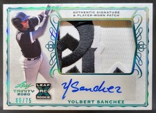 2020 Leaf Trinity Yolbert Sanchez Patch Auto Spectrum Platinum /75 MEM BF