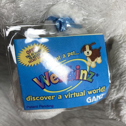 GANZ Webkinz White Rabbit HM078 Plush New with Unused Tags - Picture 3 of 5
