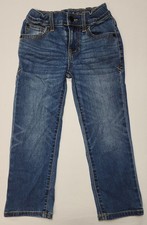 Cat  Jack Kids Size 4 Straight Stretch Blue Jeans Medium Wash Adjust. Waist
