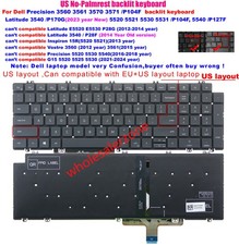 US Backlit Keyboard for Dell Latitude 3540 P170G 5520 5521 5530 5531 5540 P127F