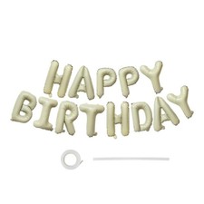 16" Happy Birthday Foil Letter Balloons Banner Set  Alphabet Balloons for Bi...