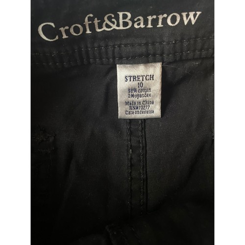 Croft & Barrow Natural Fit Womens Black Size 10 Black Shorts Cotton Stretch - Bild 3 von 8