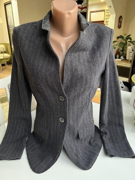 Damen Fabiana Filippi Jacke Grau Kaschmir 36 / S