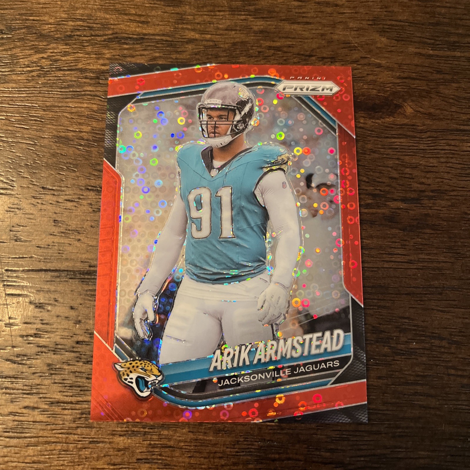 2025 Panini Prizm - Arik Armstead #85 Red No Huddle Prizm /99 NFL Football Card